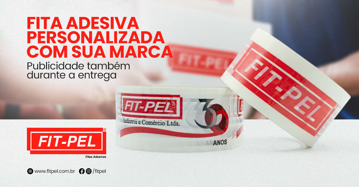 Fita adesiva personalizada com a sua marca